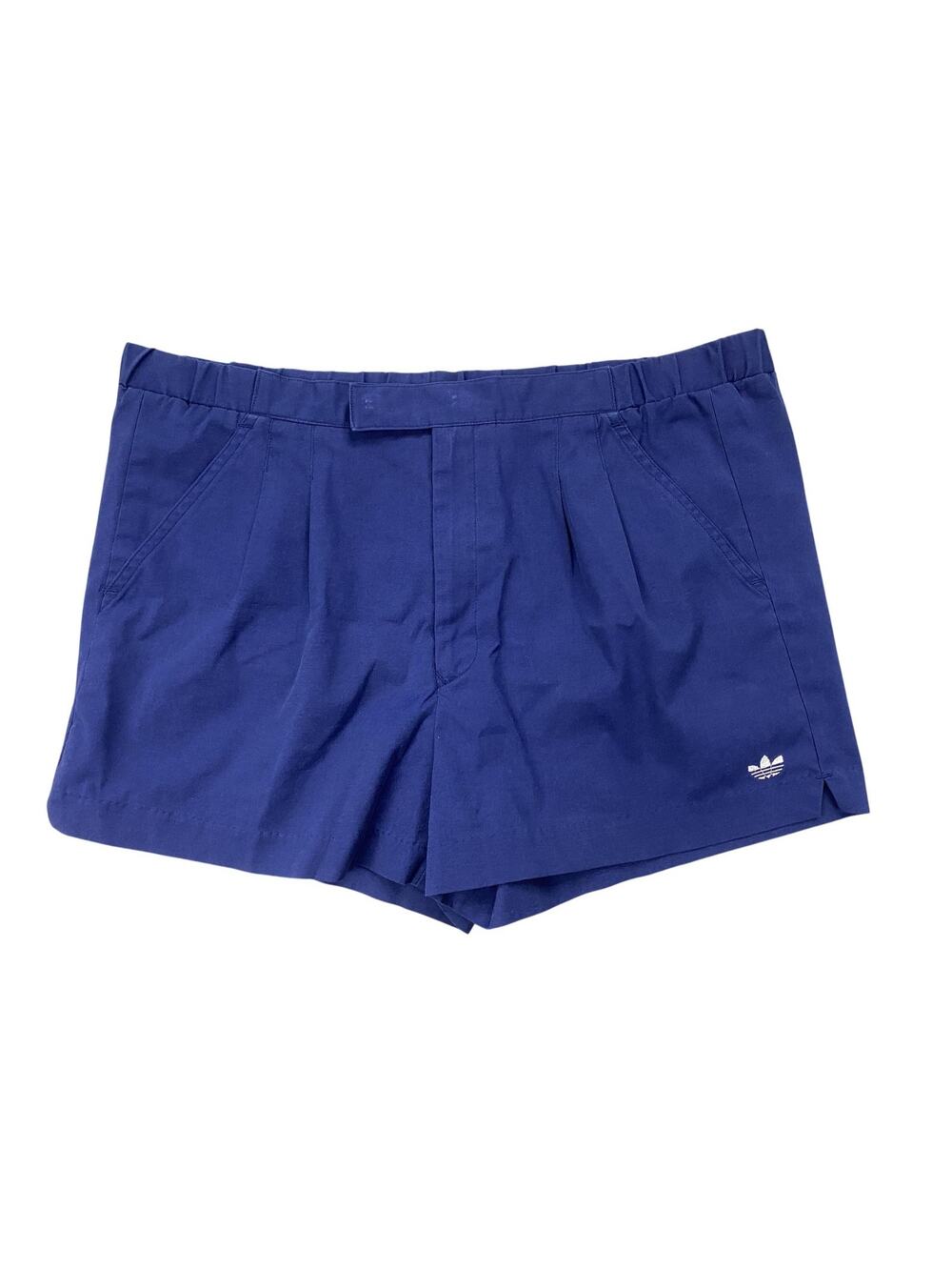 Vintage‎ 80s Adidas Tennis Shorts Mens Tag 34 Fits 37 Navy Blue Pleated Trefoil